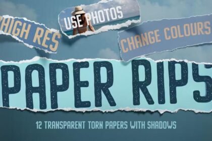 12 Isolated Paper Rips