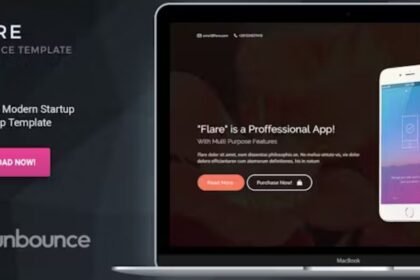 Flare Unbounce Startup Landing Page