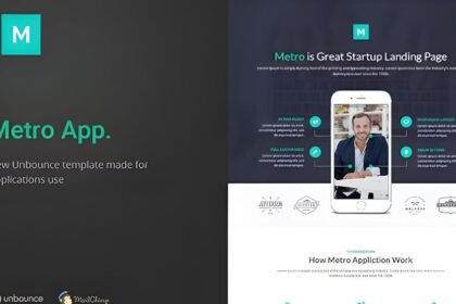 Metro App Unbounce Landing Page