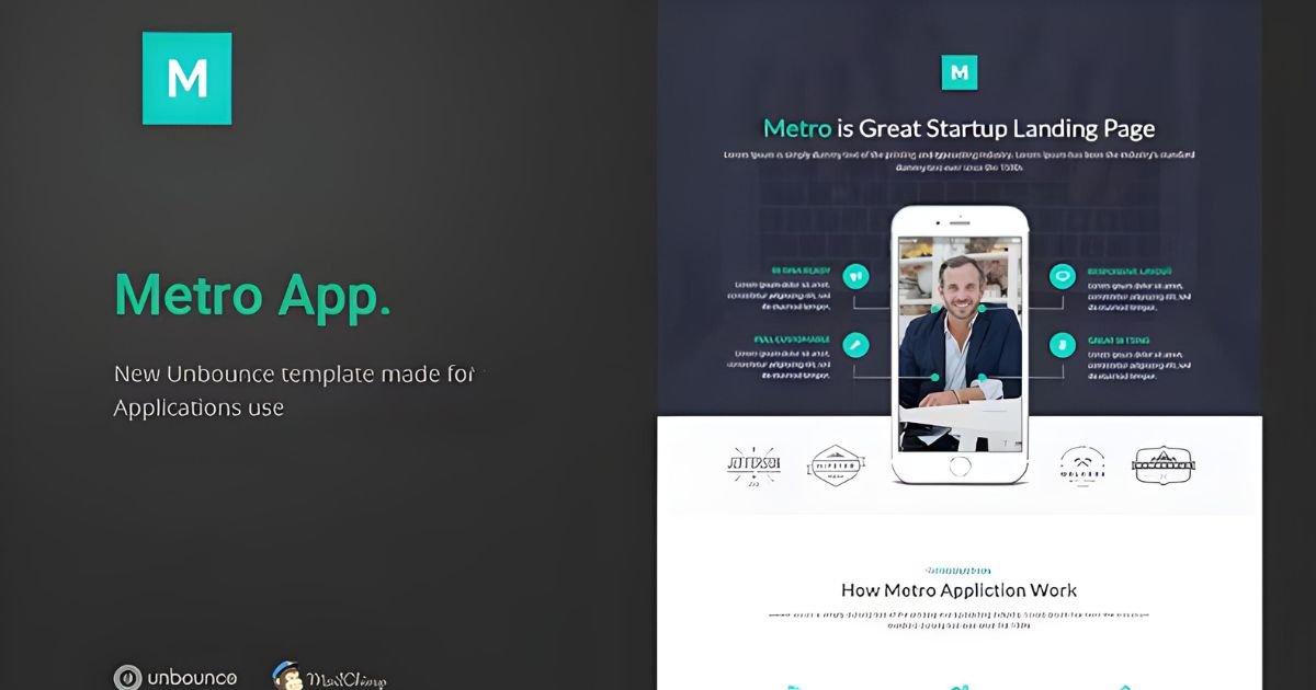 Metro App Unbounce Landing Page