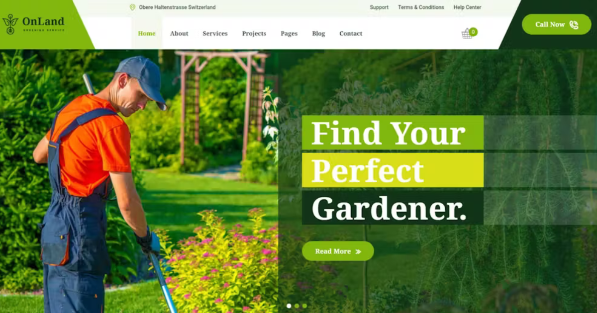 OnLand Gardening WordPress Theme