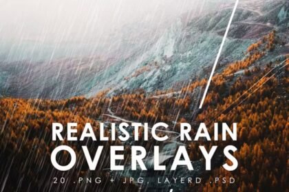 Realistic Rain Photo Overlays