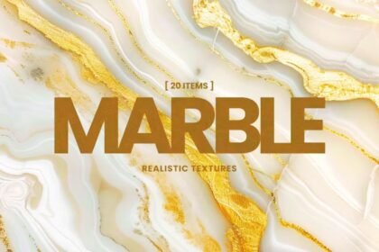 White Marble Gold Textures